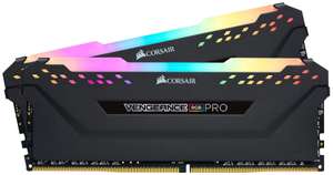 Lot de 2 Barrettes de RAM Corsair Vengeance RGB PRO 32GB (2x16GB) DDR4 3600 (PC4-28800) C18 Desktop Memory - Black