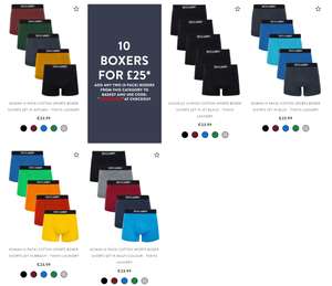 Lot de 10 Boxers Tokyo Laundry - Couleurs et tailles au choix (Frais de port inclus)