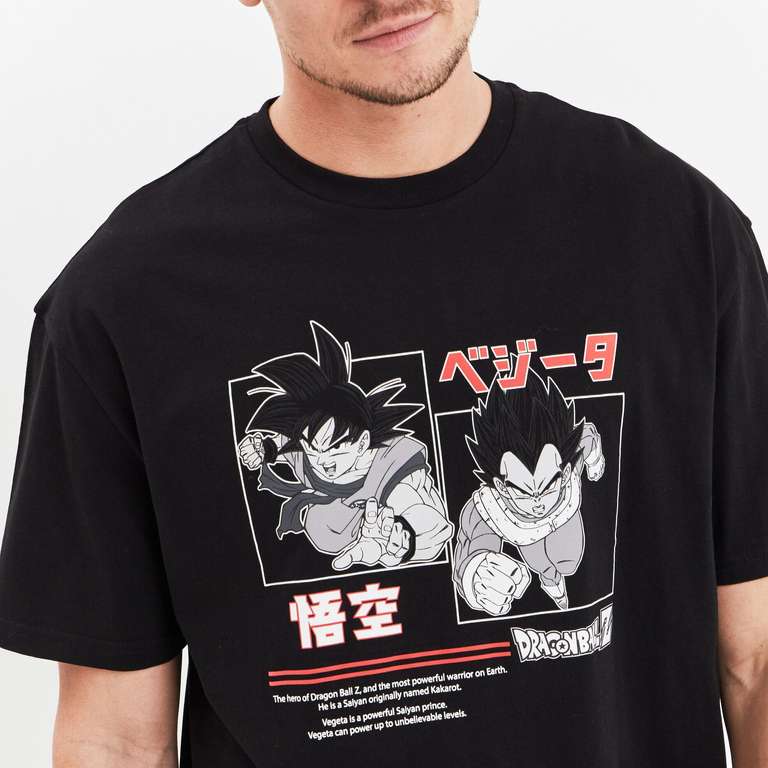 T-shirt Manches Courtes Dragon Ball Z - Noir, Tailles S Et M