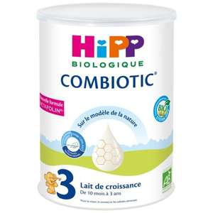 Lot de 3 boites de lait croissance 3 HiPP Combiotic (De 10 mois à 3 ans)