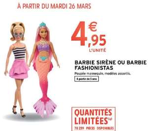 Poupée Barbie Sirène ou Fashionistas