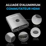 Commutateur HDMI Sabrent - Bi-directionnel, jusqu'à 4K@60hz (Vendeur Tiers)