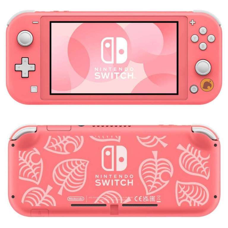 Console Nintendo Switch Lite Animal Crossing Edition limitée turquoise et corail (via 30€ sur la carte fidélité)