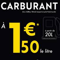 Carburant à 1,50€ à partir de 20 Litres (Via différence en bon d'achat) - E.Leclerc Roques (31)