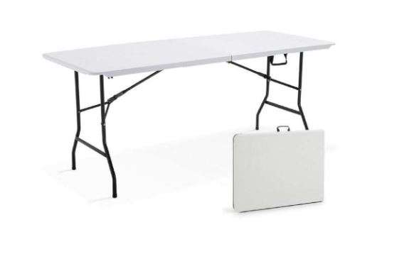 Table pliante multi-fonction - 180 x 70 cm, blanche