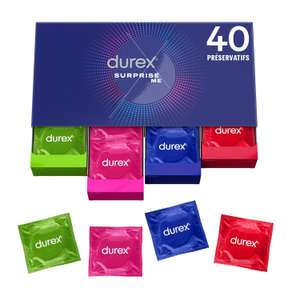 Boite de 40 Préservatifs Durex Surprise Me - Assortiment Stimulant