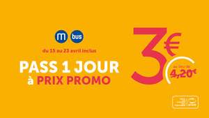 Pass bus et métro 1 jour (24 h) - STAR Rennes (35)