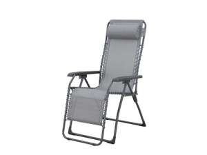 Chaise pliante Relax élastique en acier taupe