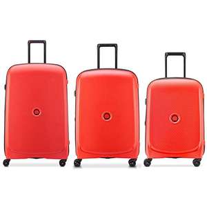 Set de 3 valises rigides Delsey Paris Belmont Plus 55cm / 71cm / 83cm - Rouge fane