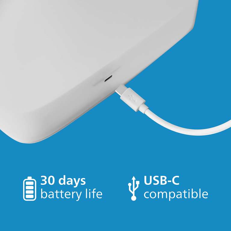 Carafe filtrante Philips Instant Water Filter - Capacité de 3L, rechargeable par port USB-C