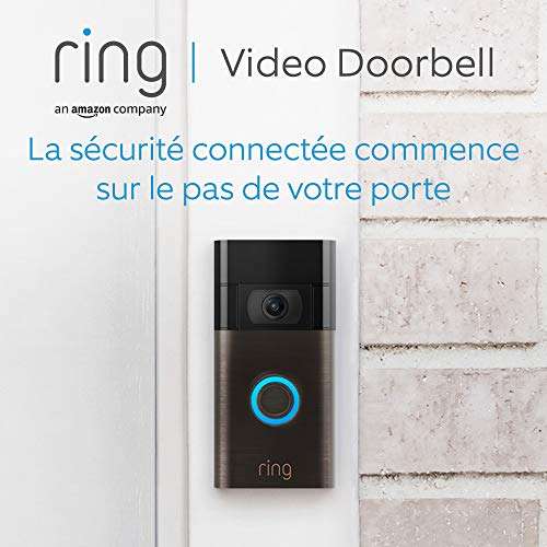 [Prime] Sonnette vidéo sans-fil Ring Video Doorbell - HD 1080p, détection de mouvements