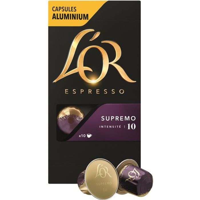 10 Boites de 10 Capsules L'Or Espresso Supremo intensité 11 Café Capsules compatibles Nespresso (Vendeur tiers)