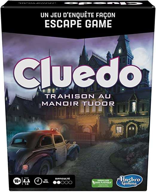 Jeu d'enquête façon escape game Cluedo Trahison au Manoir Tudor - 1 à 6 joueurs, dès 10 ans (Frontaliers Belgique)