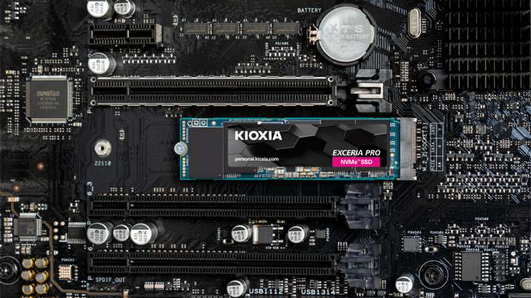 SSD interne M.2 NVMe Kioxia Exceria Pro - 1 To, 7300/6400 Mo/s, TLC, DRAM, Compatible PS5