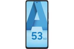 [Étudiants Unidays/Obiz] Smartphone 6.5" Samsung Galaxy A53 5G - full HD+ Amoled 120 Hz, Exynos 1280, 6 Go de RAM, 128 Go, divers coloris