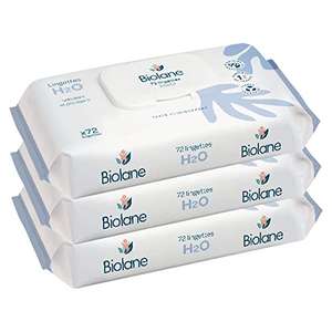 [Prime] 3 Paquets de 72 Lingettes bebe Biolane H2O à l'eau (via Prévoyez et Economisez)