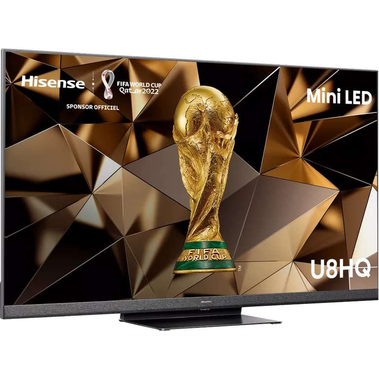TV 55" Hisense 55U8HQ (2022) - QLED, Mini-Led, 4K UHD, 120 Hz, Dolby Vision + Atmos, HDR10, HLG, Smart TV (Via ODR de 200€)