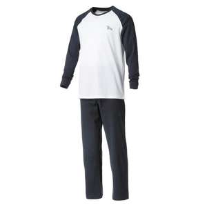 T-shirt + Bas de Pyjama Tokyo Laundry pour Homme - 100% coton - Blanc/Bleu Marine (Tailles du S au 2XL)
