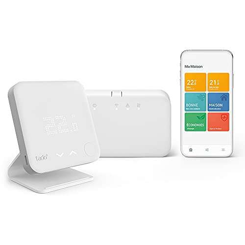 Kit de démarrage thermostat connecté sans fil Tado V3+ - Compatible Google Assistant, Amazon Alexa, Apple Home Kit, IFTTT