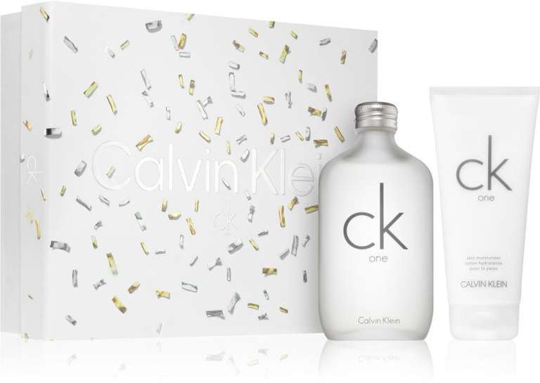 Coffret cadeau Calvin Klein CK One, Eau de Toilette 200ml & Lait Corporel 200ml