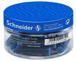 Lot de 4 Boites de 30 Cartouches d'encre Schneider - bleu royal, cartouches standard pour stylos, effaçables