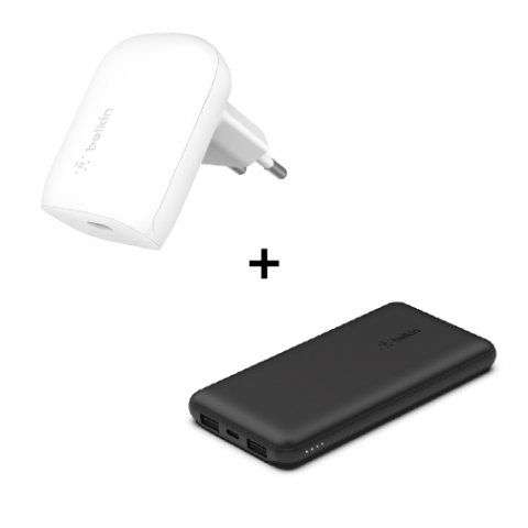Pack chargeur Belkin USB-C 30W + batterie externe - 10 000mAh