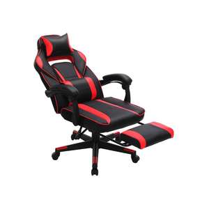 Chaise gaming Songmics OBG73BRV1 - Repose-pieds, Coussins lombaire et tête, Charge max. 150 kg