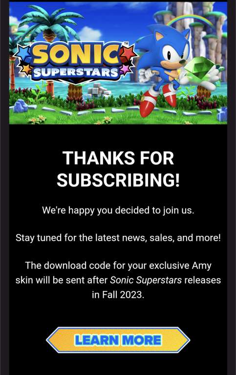 Contenu numérique : Skin moderne pour Amy Rose dans Sonic