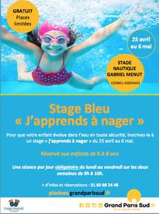 [Enfants de 6 à 8 ans] Stage d'apprentissage de la natation - Stade Nautique Gabriel Menut de Corbeil-Essonnes (91)
