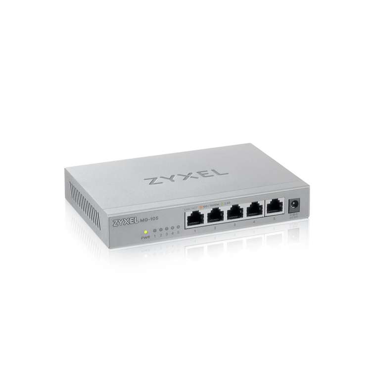 Switch Zyxel MG-105 - 5 ports 2,5Gbps, non manageable (zyxel.com)