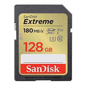Carte SDXC SanDisk Extreme - 128 Go (Jusqu'à 180-90 Mo/s en Lecture-Ecriture) + RescuePRO Deluxe
