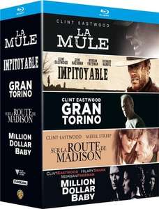 Coffret blu-ray Acteur Clint Eastwood, La Mule + Gran Torino + Million Dollar Baby + Impitoyable + Sur la route de Madison
