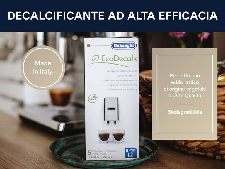 DeLonghi - 12 Détartrant EcoDecalk pour machine à café grain