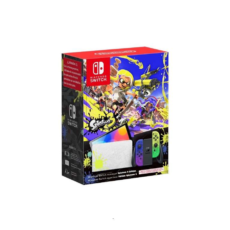 Console Nintendo Switch Oled Edition Splatoon 3 (Via 48.74€ sur la carte de fidélité)