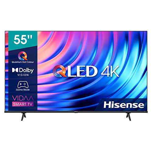 TV 55" Hisense 55E78HQ - QLED, UHD 4K, 2022, Smart TV VIDAA 5.0, HDR Dolby Vision, VA, commandes vocales Alexa/Google Assistant
