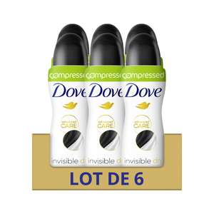 Déodorant Spray Compressé Dove AntiTranspirant Advanced Care Invisible Dry - 100 ml x 6