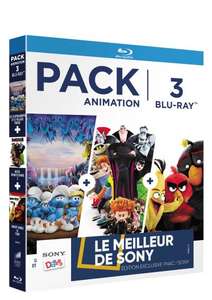 Coffret Animation Exclusivité Fnac Blu-ray 3 Films -Les Schtroumpfs et le village perdu, Hôtel Transylvanie 2, Angry Birds