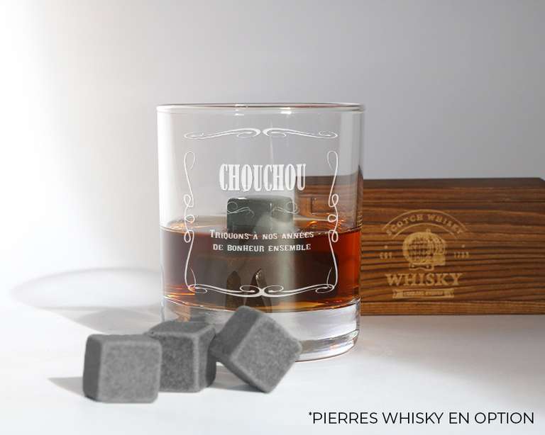 Verre à whisky personnalisé (cadeaux.com)