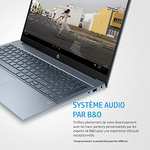 [Prime] PC Portable 15.6" HP Pavilion 15-eh1003sf - FHD IPS, AMD Ryzen 5, RAM 16 Go, SSD 512 Go, AZERTY, Windows 11 Famille, Bleu brume