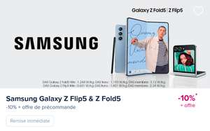 [Boursorama / Samsung+] Sélection d'articles Samsung en promotion - Ex: Samsung Z Flip 5 512Go + Coque + jusqu'à 300€ de bonus reprise
