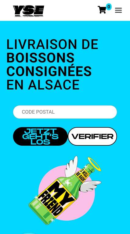 10€ offert dès la première commande pour le service de livraison YSE consigne uniquement en Alsace (67) - yse-beta.com