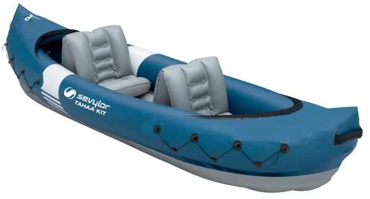 Kayak Gonflable - Pour 2 personnes, avec pagaies et gonfleur (Via Retrait Magasin)
