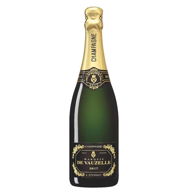 Bouteille de Champagne Brut Marquis de Vauzelle - 75 cl (Via 4.10€ sur la carte fidélité)