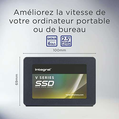SSD Interne 2,5" Integral Série V2 (INSSD2TS625V2X) - 2 To, TLC, DRAM-less (Garantie 3 ans)