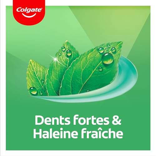 Lot de 12 tubes de dentifrice Colgate Chlorophyle Fraîcheur Intense - 96% d'ingrédients d'origine naturelle
