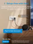 Prise Connectée Meross (Type F) - Matter Simple Setup, Compatible Alexa, Apple Home & Google Home, Mesure de Consommation d'Énergie