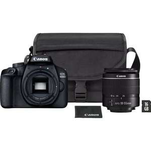 Pack Appareil photo Reflex Canon EOS 4000D + Objectif 18-55mm + carte SD 16 Go + Sacoche - Capteur APS-C 18 MP