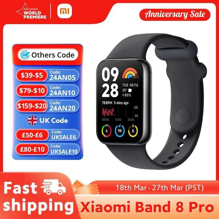 Bracelet connecté Xiaomi Band 8 Pro (Global Version)