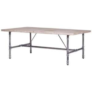 Table Basse rectangulaire TULO - Bois et métal, 120 x 80 x 45 cm