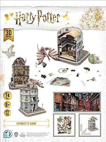 Jeu de construction Asmodee CubicFun Harry Potter (HPP51070) - La Banque de Gringotts - Puzzle 3D, 74 pièces (via coupon)